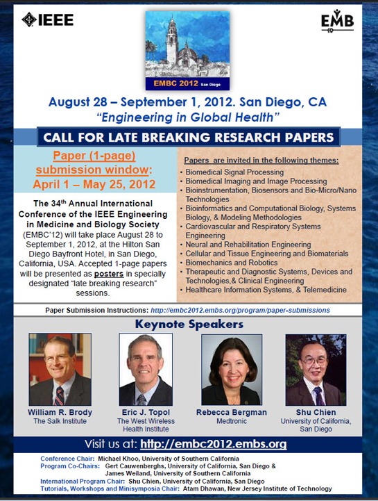 IEEE EMBC'12 - Call for Late Breaking Research Papers